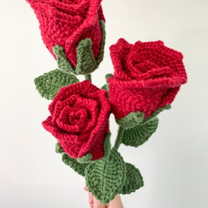 Handmade Flowers, Crochet Rose, Knitted Flowers, Wedding Gift, Home Decoration, Housewarming Gifts, Christmas Gift, New Year Gift