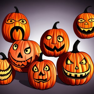 Wacky Jack O Lanterns Funny Faces of Halloween