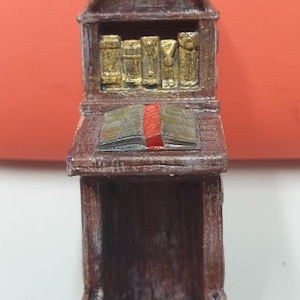 Miniature, Diorama, Book Nook, Gothic, DnD, Cast N Play, Library, Terrain, Furniture,  Altar Stand, Gothic, Spooky 28/32mm