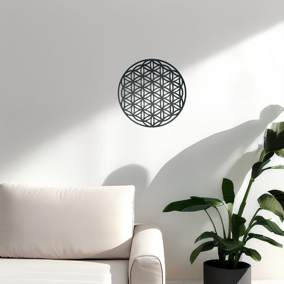 Flower of Life Sacred Geometry Wall Art - Etsy