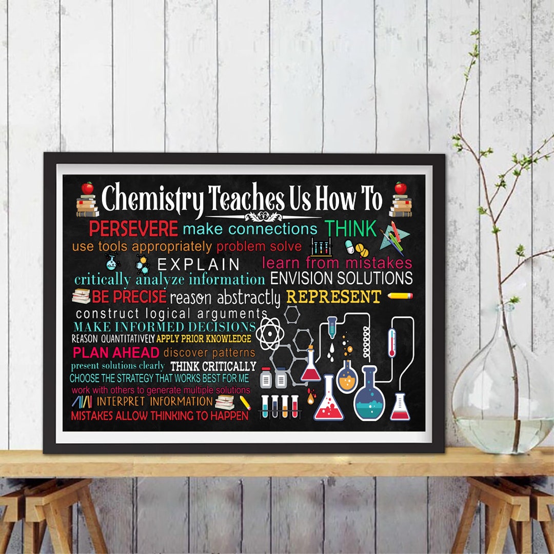 Chemistry Teaches Us How to Poster Science Wall Art, Chemistry
