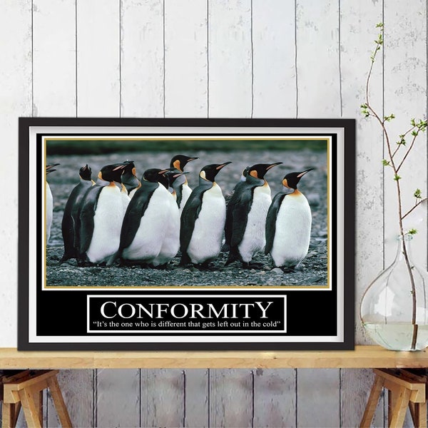 Conformity Poster Original Barney Stinson Print, Lawrence Painting Barney Stinson's Conformity Motivational Poster, Digital Print