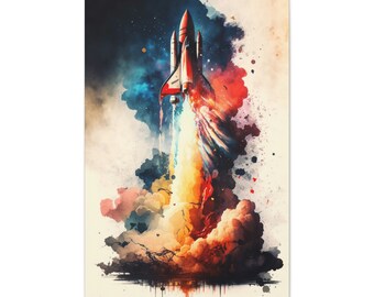 Rocket Launch Canvas - Gift for Space Enthusiasts!