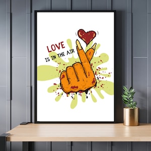 Love is in the Air (White) | Wall Art | Digital Art | Instant Download | Valentine
