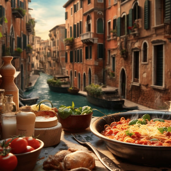 Italian Cuisine Wall Art Instant Download - Add a Touch of Italy to Your Space