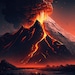 Erupting Volcano Printable Art - Digital Download - Etsy