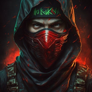 Incredible Ninja Digital Art - Instant Download - Perfect for Martial Arts Fans!