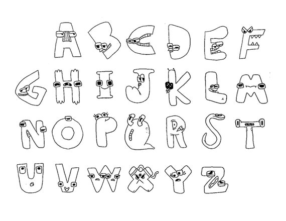 ALPHABET LORE COLOR BY NUMBER COLORING PAGES FOR KIDS Color By Number  Letters‏