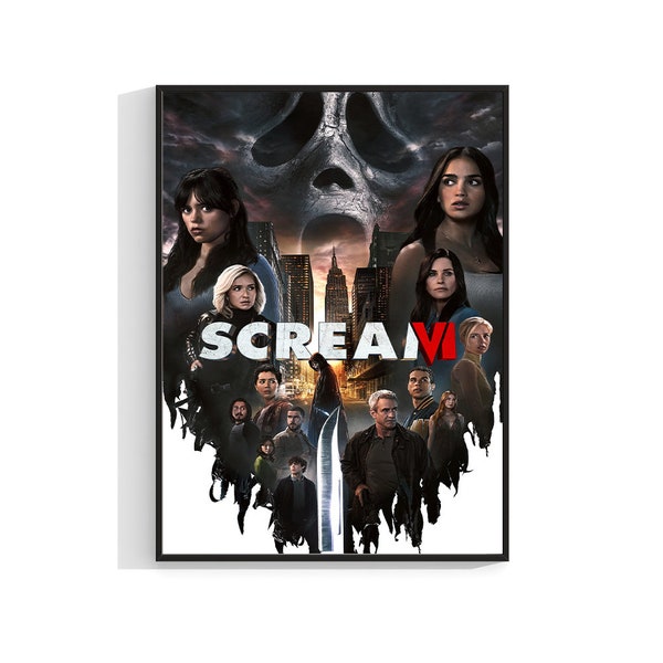 Scream 6 VI Tv Series Movie Poster Print Film Wall Art A4 A3 A2 A1 Maxi
