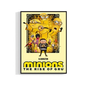 Minions The Rise of Gru Cartel de la película 2022 Art Print Film A4 A3 A2 A1 Maxi
