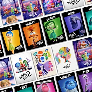 Inside Out 2, nouveau film de 2024, impression d'affiches de films d'art A5 A4 A3 A2 A1 Maxi