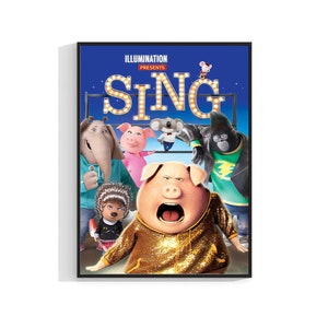 Sing Movie 2016 Kids Poster Film Print A5 A4 A3 A2 A1 MAXI
