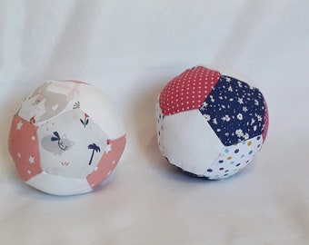 Balle hochet en tissu, mini ballon en tissu pour bébés