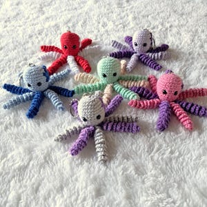 Porte-clés pieuvre au crochet
