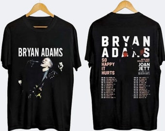 Bryan Adams Tour 2023 T-Shirt, 1985 Bryan Adams Shirt, Vintage Pop Rock Music, So Happy Hurts Tour, Vintage Bryan Adams Shirt 1510087109