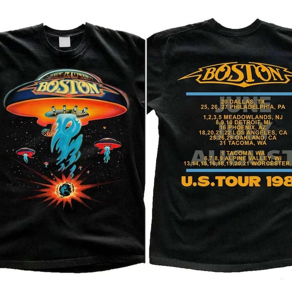 Boston Rock Band Concert Tour 1987 T-Shirt, Anniversary Gift for Fans, Boston Tour Shirt, Boston Rock Band Lover 1355534235