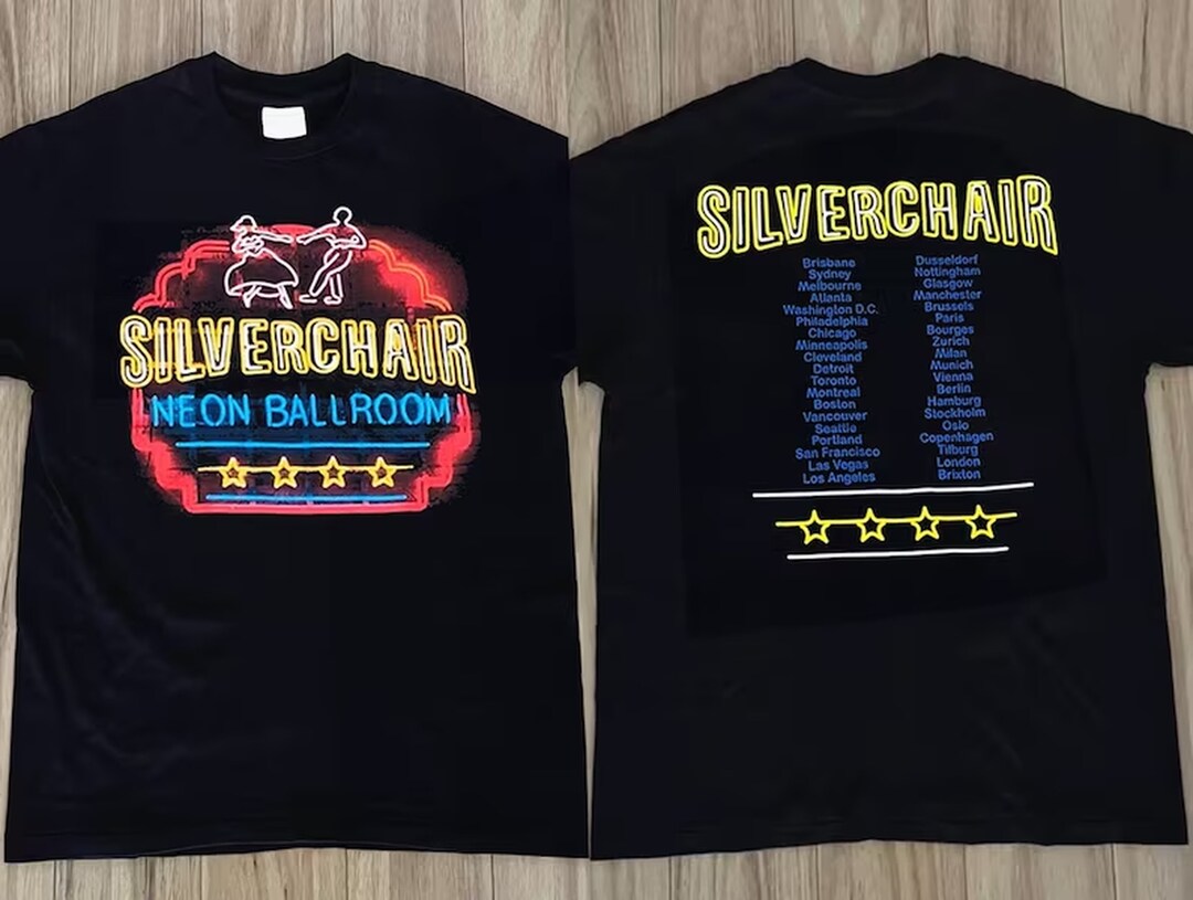 Silverchair Neon Ballroom Album Music Tour T-shirt Retro