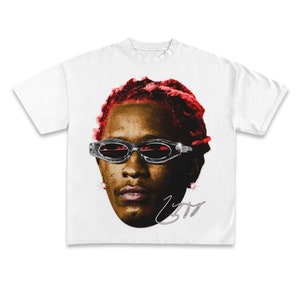 White and on sale red graphic tee