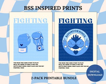 Seventeen (BSS) FIGHTING - set of 2 - digital wall print - kpop art poster