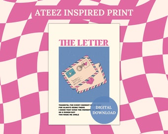 Ateez THE LETTER - digital wall print - kpop art poster