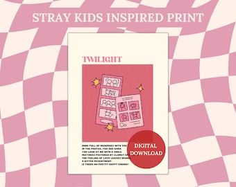 Stray Kids TWILIGHT - digital wall print - kpop art poster