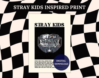 Stray Kids STRAY KIDS - digital wall print - kpop art poster