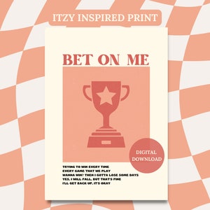 Itzy BET ON ME - digital wall print - kpop art poster