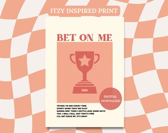 Itzy BET ON ME - digital wall print - kpop art poster