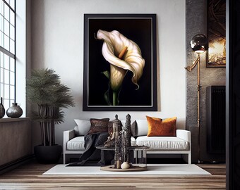 Imágenes florales descargables, arte de pared vintage de pieza de campo, pintura minimalista, impresión de jardín, decoración de granja - IMPRIMIBLE