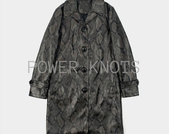 ジャケット・アウター unknown black pythons long coat ジャケット・アウター unknown black pythons long coat Black
