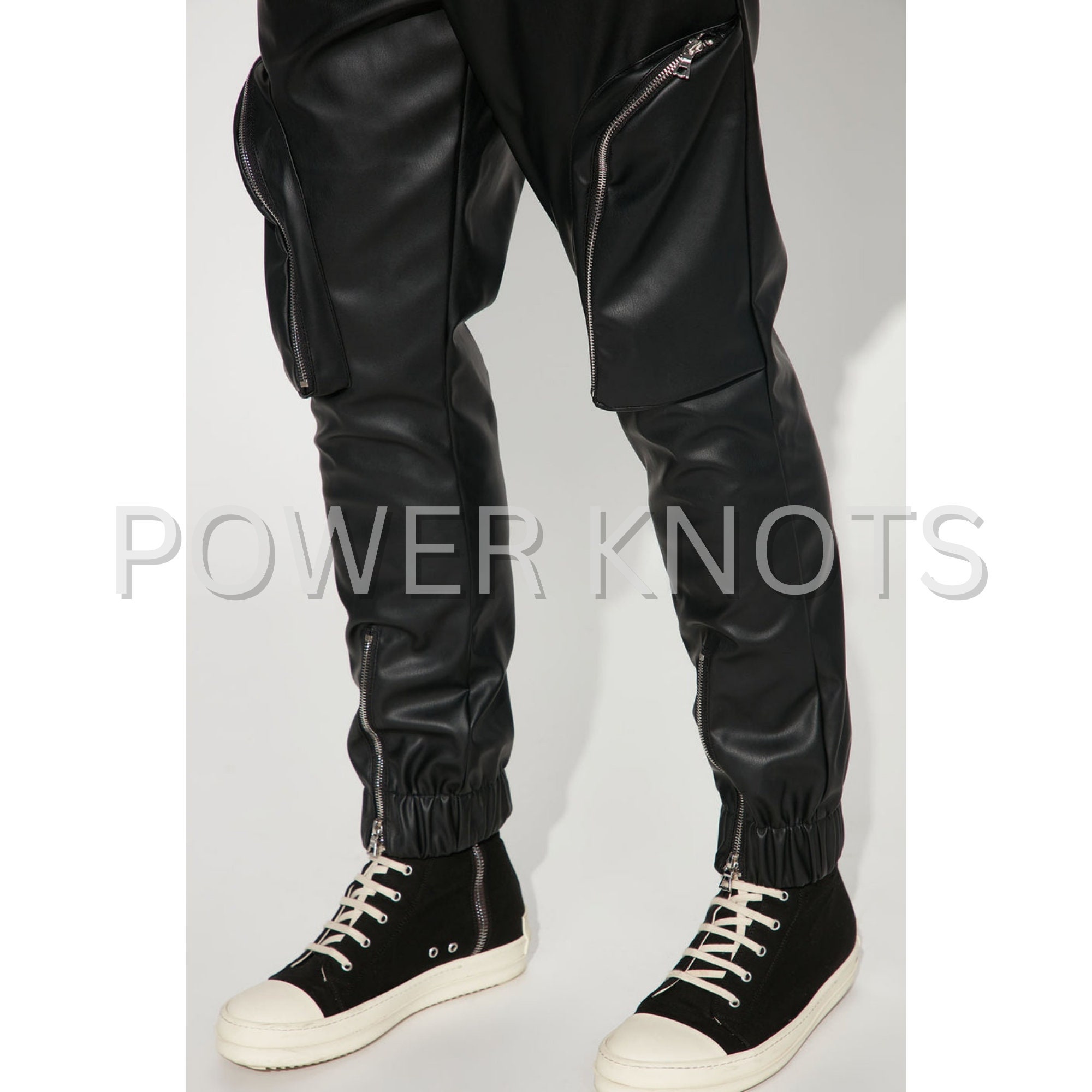 Leather joggers men new arrivals