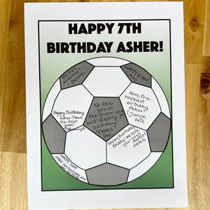 Soccer Party Printable Guest Book Poster - Sports Party Guest Book - Custom Digital Download