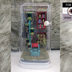 Enclosure by @PrimalFearTarantulas and decorated by me! Check out my E, jumping spider enclosure