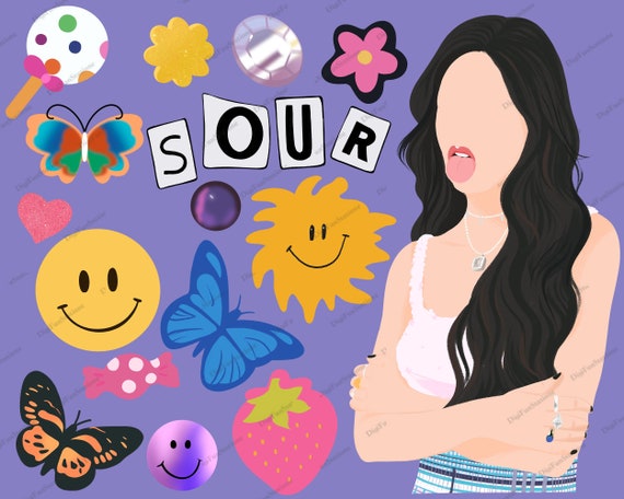 Olivia Rodrigo PNG, Sour Sticker Clipart, Printable Poster, Olivia