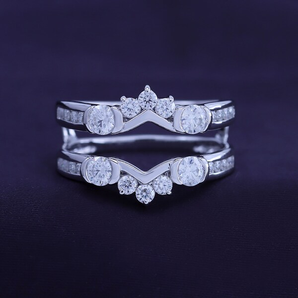 Lab Created Diamond Ring Enhancers Etsy