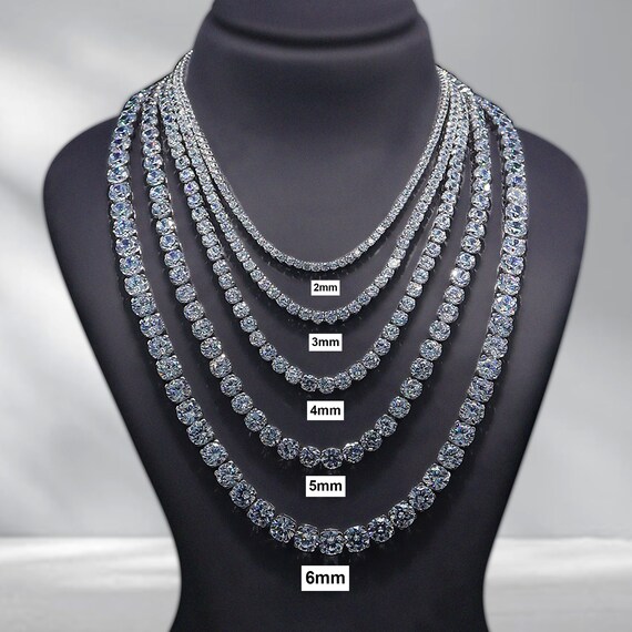Synthetic diamond 2024 tennis chain
