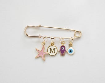 Pendentif Bébé En Cristal Plaqué Platine - Porte-bonheur, Protection (mauvais œil) - Neuf Avec étiquettes