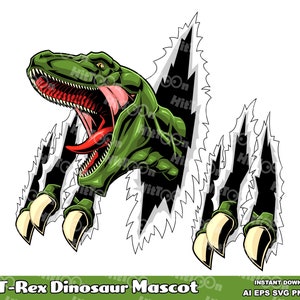 T-Rex Dinosaur Scratch Graphic Design - Digital Clipart Vector Graphic Bundle - Ai, Eps, Svg, Png, Jpg - Free Commercial Use