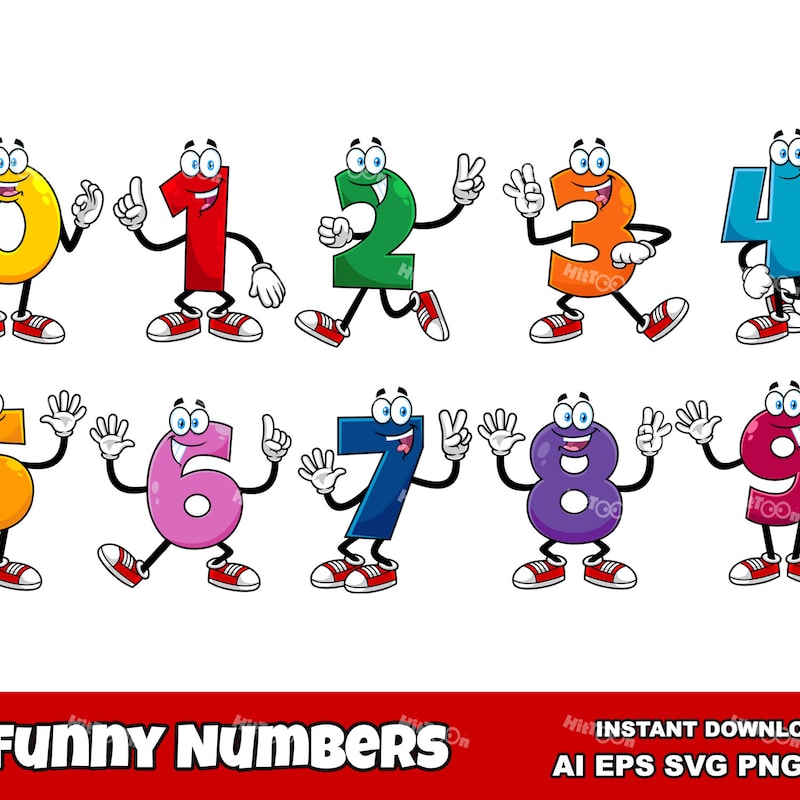 Numbers Clip Art - Etsy
