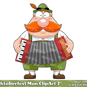 Oktoberfest Man Cartoon Character ClipArt 1 – Hand Drawn Vector Graphic Illustrations – Ai, Eps, Svg, Pdf, Png, Jpg – Free Commercial Use