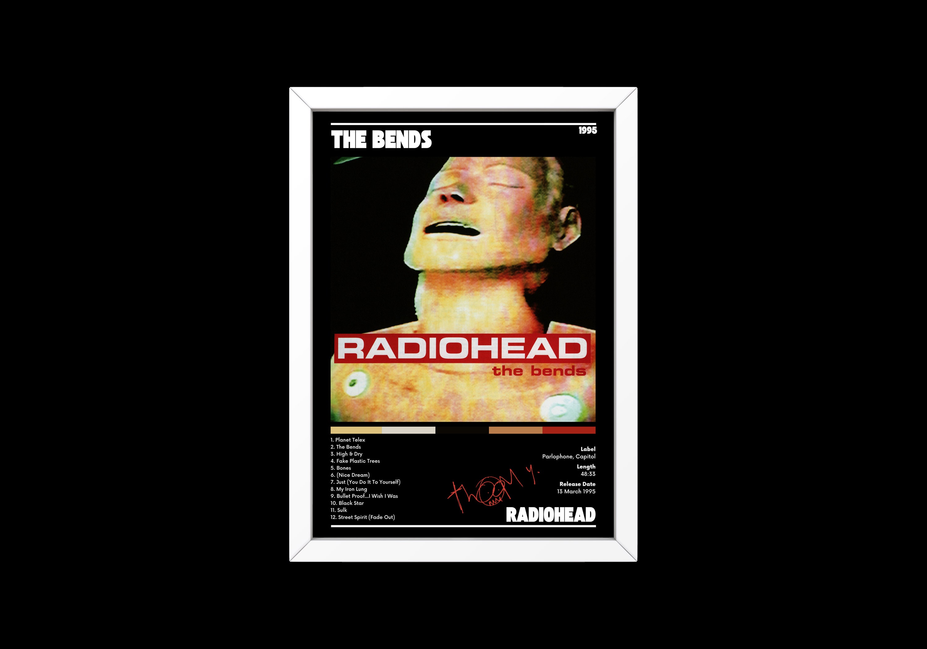 Radiohead The Bends Premium Digital Album Art Poster (Und) sold by Sehee Chae SKU 827257