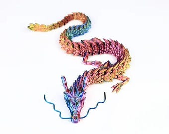 Articulated Dragon Figurine, Flexible Fidget  (30cm)