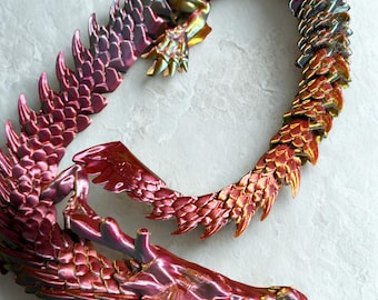 90cm Articulated Dragon Figurine | Flexible 3D Printed Fantasy UK