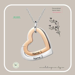 Personalized Heart Necklace Letter Engraving Gifts For Her, For Mom, Grandma, Sister, Friends  | Christmas, Mother's Day Initial necklace