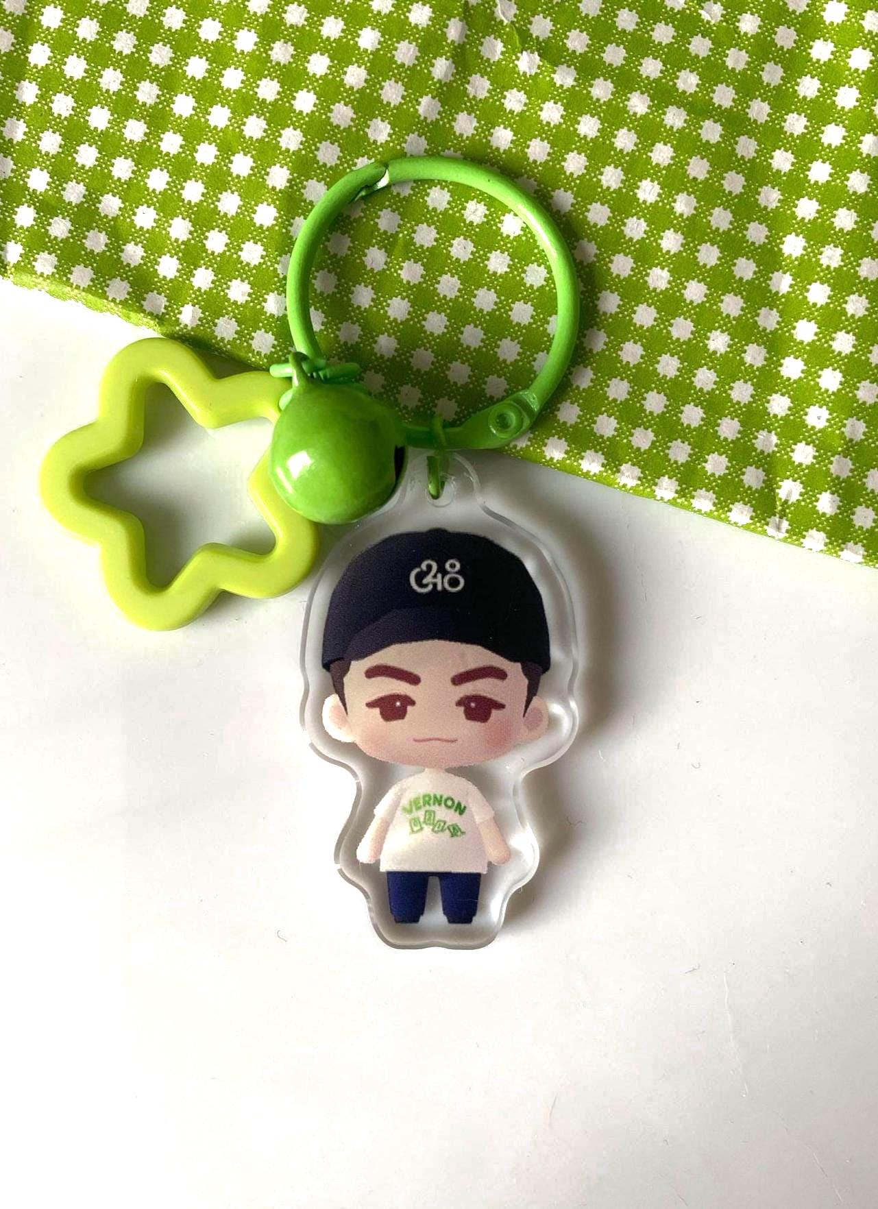 Puzzle Siebzehn Mitglied Schlüsselbund Star Bell Keyring Svt Carat