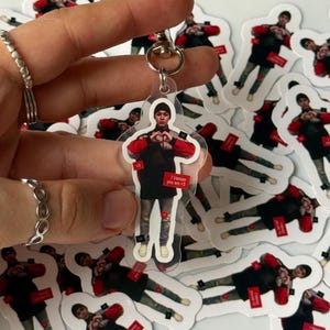 Seventeen Vernon &quot;I Vernon You Sm&quot; Kpop Svt Keychain Acryl Carat, Seventeen Vernon, Carat Gift, Kpop Fan Gift, Seventeen Keychain