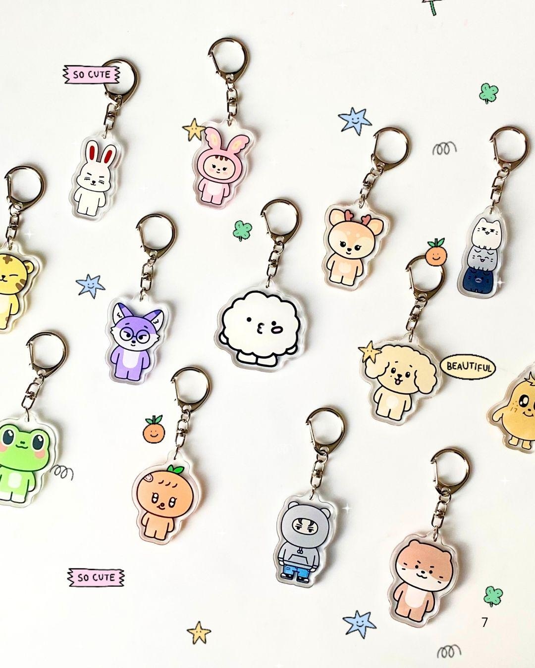 Seventeen Miniteen Keychain, Kpop Acrylic Keychain, Kpop