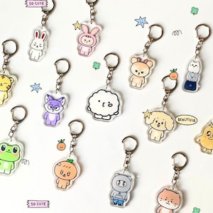 Seventeen Miniteen Keychain, Kpop Acrylic Keychain, KPop Seventeen Keychain, Svt Carat Keyring Merch, Bag Charm