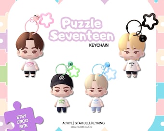 Puzzle Siebzehn Mitglied Schlüsselbund Star Bell Keyring Svt