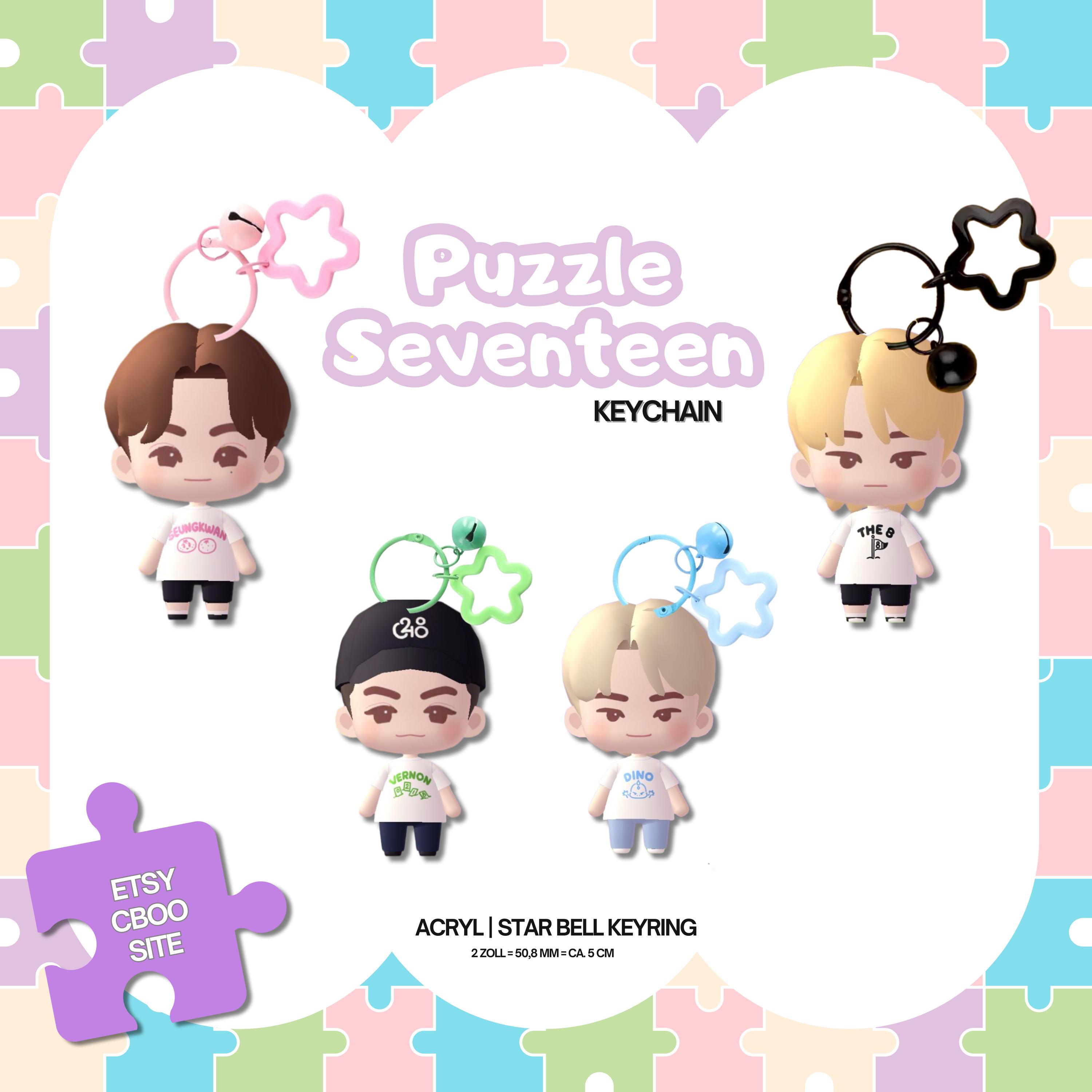SEVENTEEN Puzzle Keychain Blind Box | Kpop Mystery Box | Random
